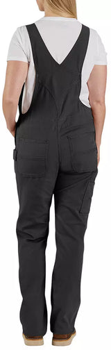 Carhartt Women's Canvas Overalls Black 106001X