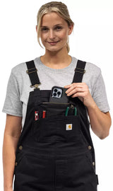 Carhartt Women's Canvas Overalls Black 106001X