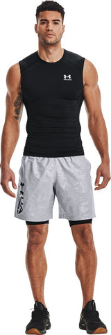 Under Armour Men's HeatGear Compression Shirt Black/White 1361522