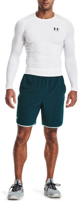 Under Armour Men's HeatGear Compression Long Sleeve Shirt White/Black 1361524