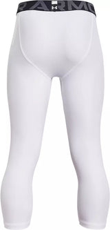 Under Armour Boys' HeatGear Armour 3/4 Leggings White/Black 1361741