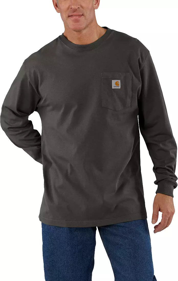 Carhartt Men's Workwear Long Sleeve Shirt Carbon Heather K126-CRH