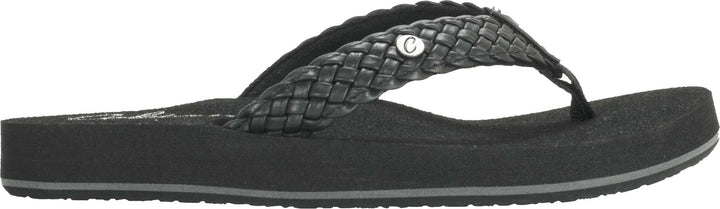 Cobian Women’s Braided Bounce Flip Flops Black BRB10-001