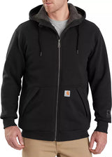 Carhartt Rain Defender Sherpa-Lined Full-Zip Sweatshirt Carbon Heather 103308-026