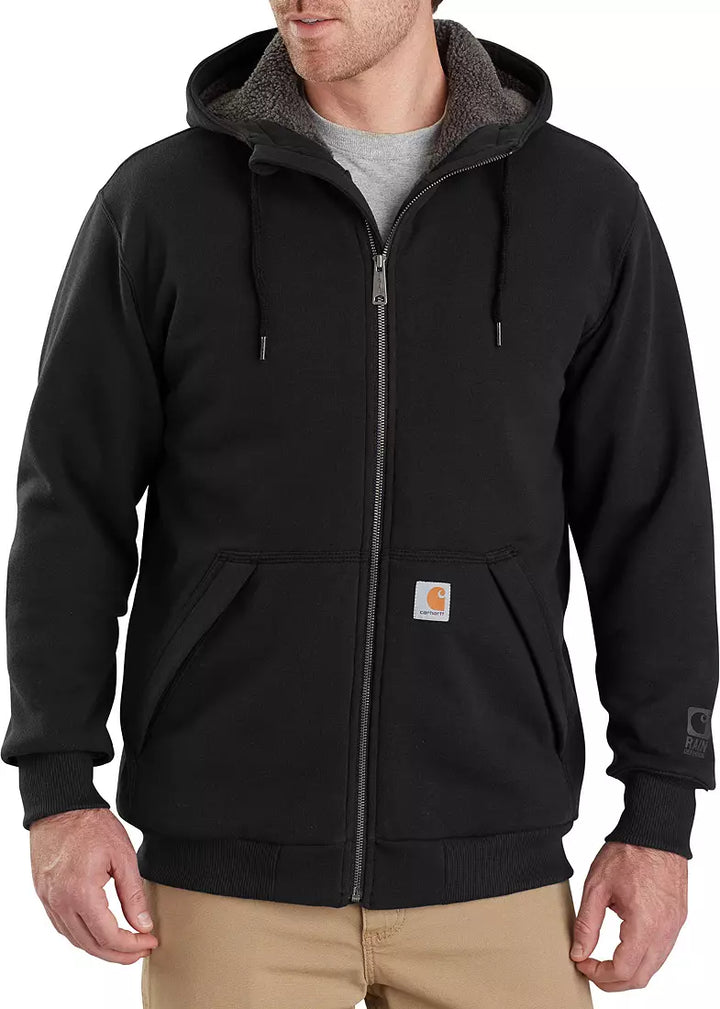 Carhartt Rain Defender Sherpa-Lined Full-Zip Sweatshirt Carbon Heather 103308-026