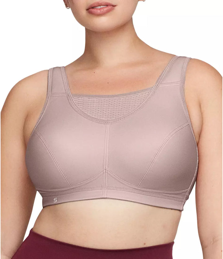 Glamorise Women's No-Bounce Camisole Elite High Support Sports Bra Rose Tan 1067RTN