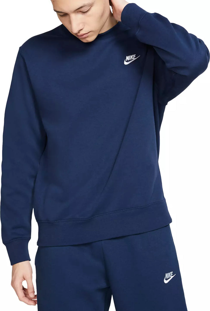Nike Sportswear Club Fleece Men’s Crew Midnight Navy/White BV2662