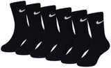 Nike Little Kids Performance Basic Crew Socks Black UN0019