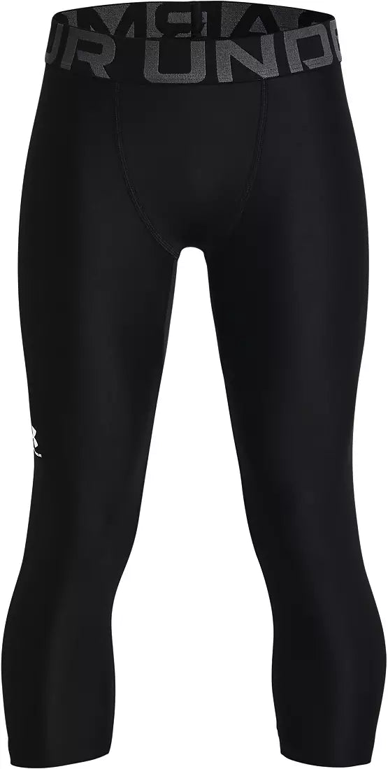 Under Armour Boys' HeatGear Armour 3/4 Leggings Black 1361741