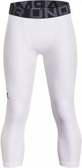 Under Armour Boys' HeatGear Armour 3/4 Leggings White/Black 1361741