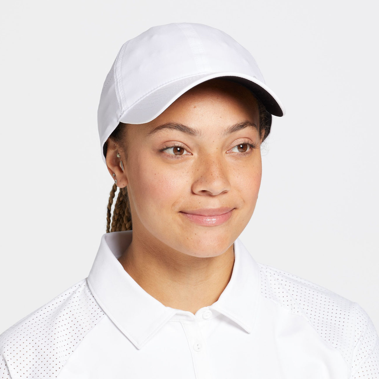 CALIA Women’s Golf Perforated Ponytail Hat White CGH15359
