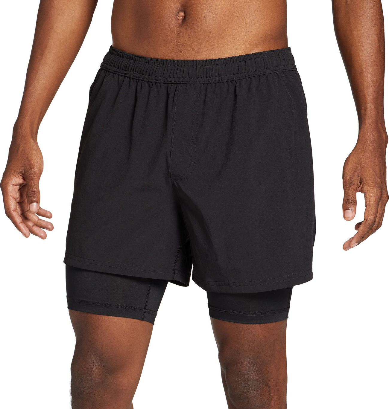 DSG Men’s 2-in-1 Agility Shorts Pure Black DAM13107