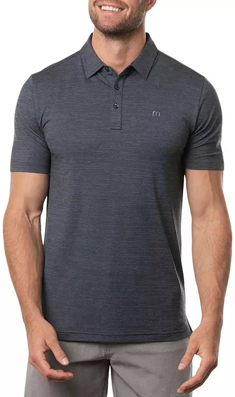 TravisMathew The Heater Golf Polo Vintage Indigo/Black 1MW395 4VIL