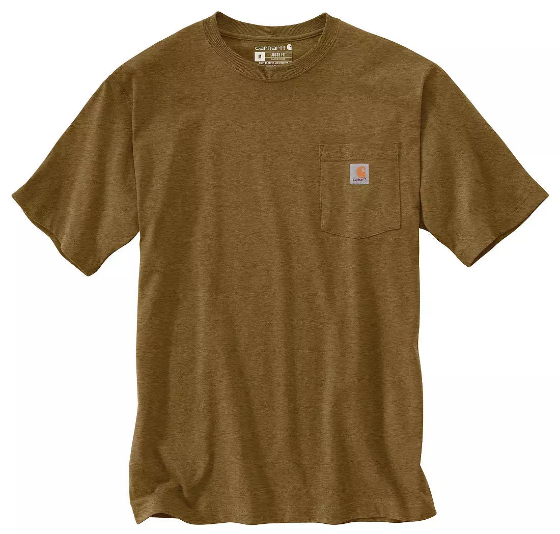 Carhartt Men's Workwear Pocket T-Shirt Oiled Walnut Heather K87000