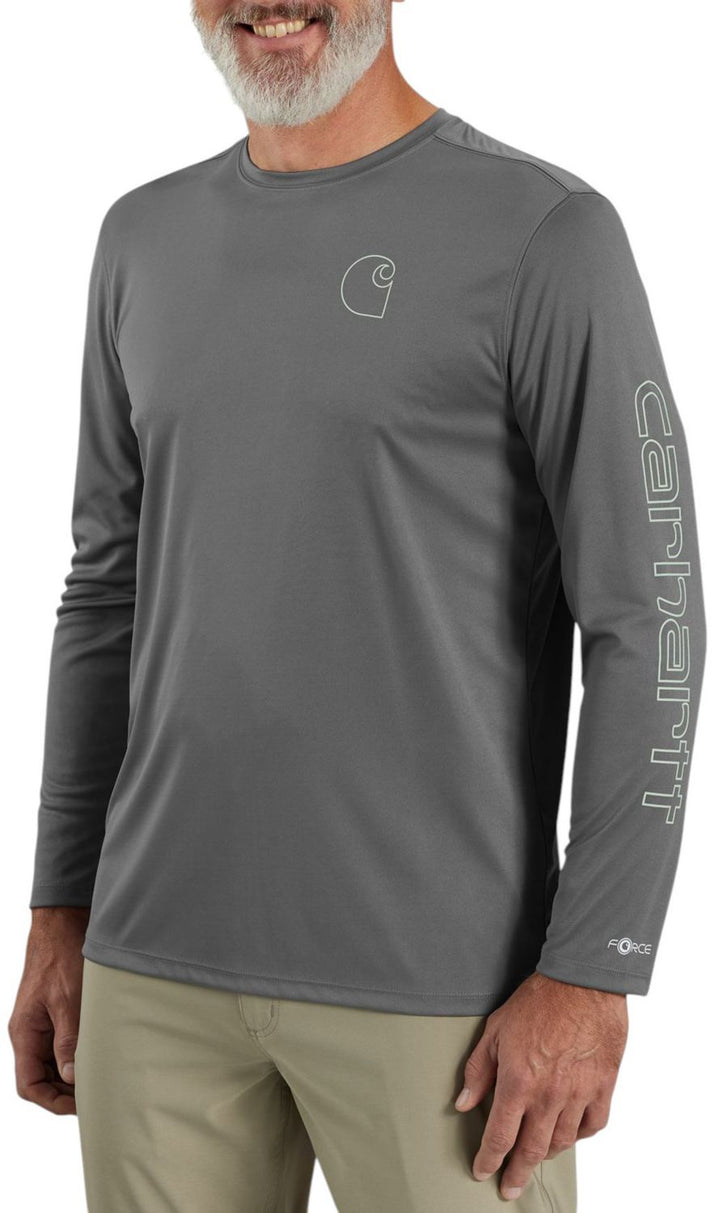 Carhartt Men’s Force Sun Defender Long Sleeve Shirt Steel 106164