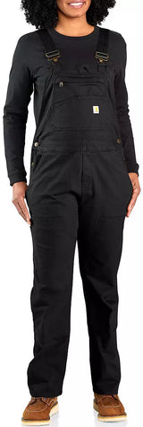 Carhartt Women's Canvas Overalls Black 106001X