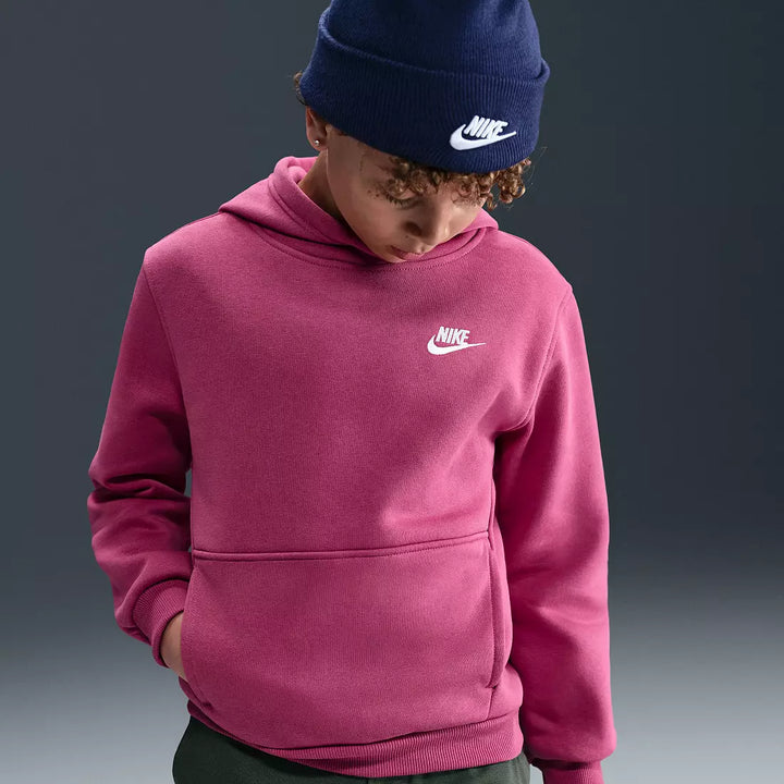Nike Kids' Sportswear Club Fleece Hoodie Hot Fuchsia FD3000