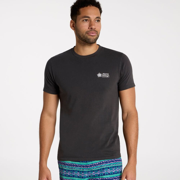 Alpine Design Men’s Short Sleeve Graphic T-Shirt Midnight Black ADM24100