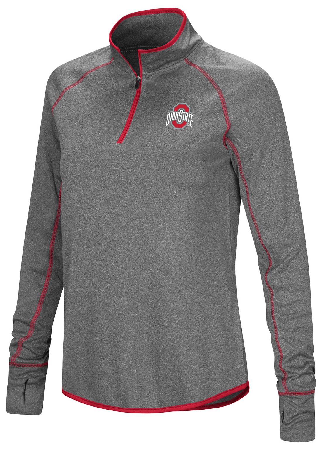 Colosseum Women’s Ohio State Buckeyes Heather Charcoal 1/4 Zip Pullover Heather Charcoal - DKTZ30318HCOSU