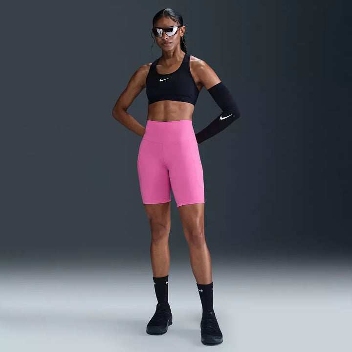 Nike One High-Waisted 8" Biker Shorts With Pockets Women Playful Pink FZ6758SU25