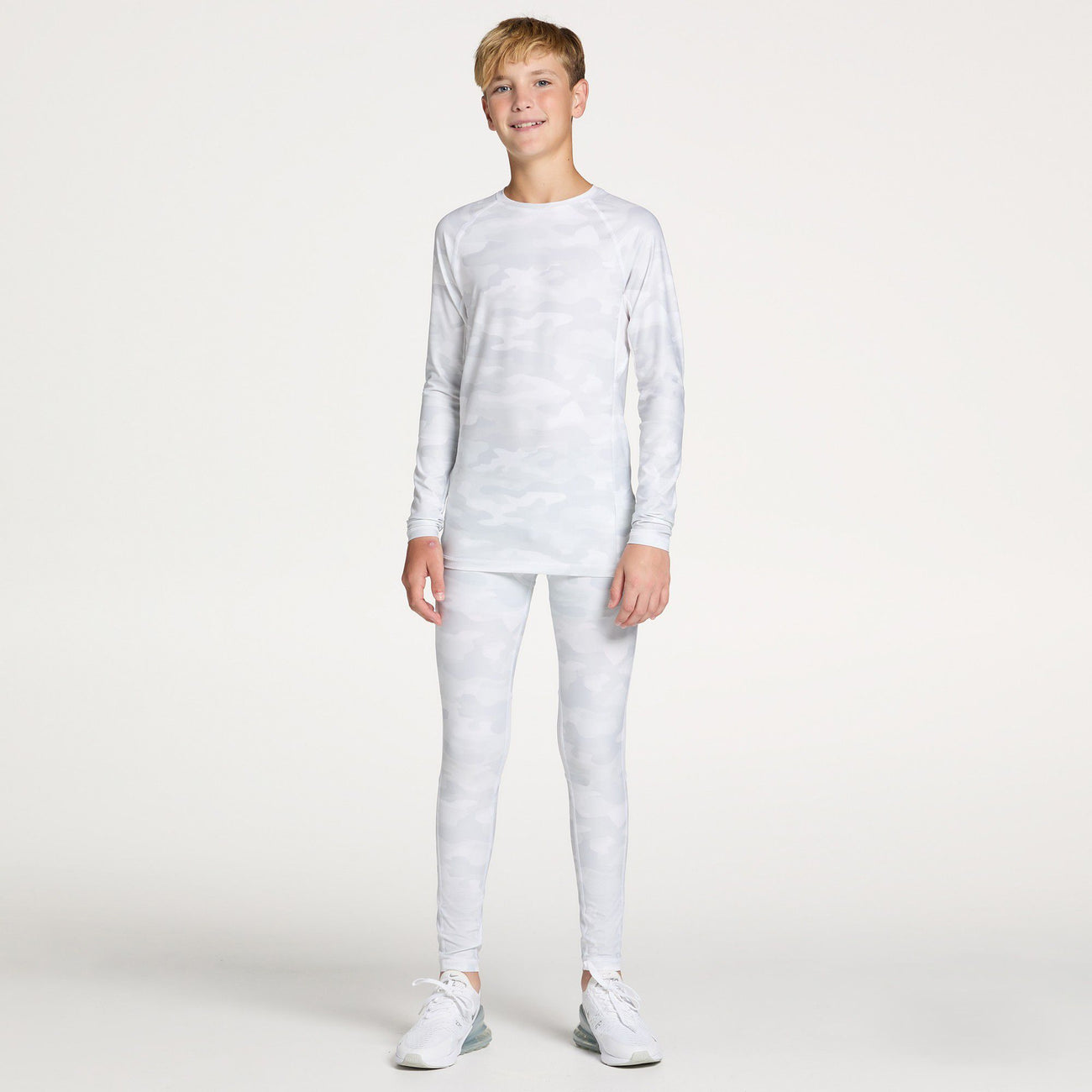 DSG Boys’ Compression Full Length Tights Pure White Perfect Camo DAB24503PRT