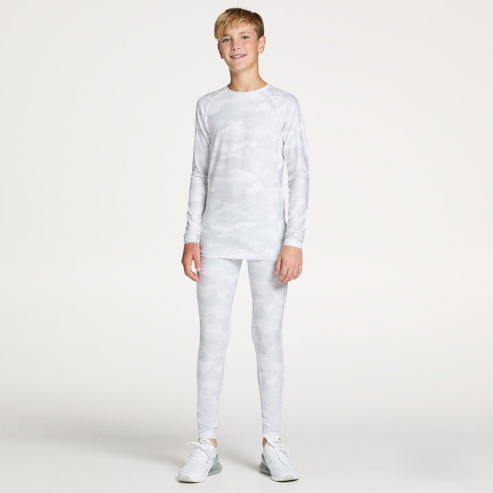 DSG Boys’ Compression Full Length Tights Pure White Perfect Camo DAB24503PRT