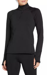DSG Women's Run Grid 1/4 Zip Jacket Pure Black DAW24202