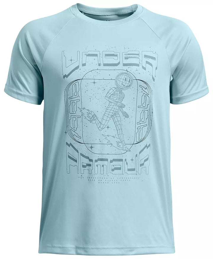 Under Armour Boys UA Tech Game Day Graphic T-Shirt Stream/Ether Blue/Black 1389974