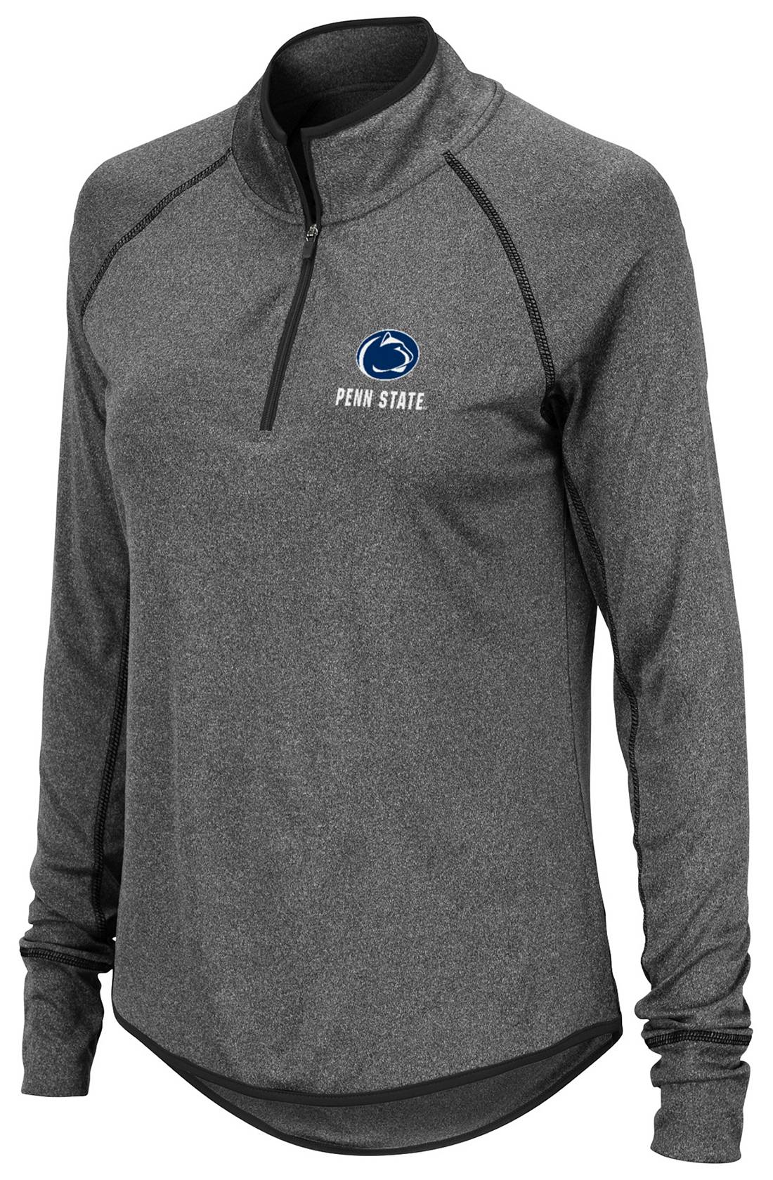 Colosseum Women's Penn State Nittany Lions Heather Charcoal Quarter Zip Pullover Heather Charcoal PSUDKTZ324HC