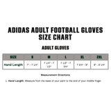 Adidas Freak 5 Padded Football Receiver Gloves Black/Silver