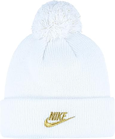 Nike Little Kids Pom Beanie White 3A2948
