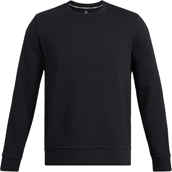 Under Armour Unstoppable Fleece Grid Crew - Men's Black/Black 1387904