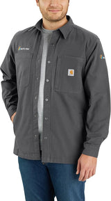Carhartt Men's Rugged Flex Relaxed Fit Canvas Fleece-Lined Shirt Jac "Shadow"105419