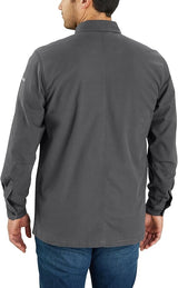 Carhartt Men's Rugged Flex Relaxed Fit Canvas Fleece-Lined Shirt Jac "Shadow"105419