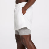DSG Men’s 2-in-1 Agility Shorts Pure White/Mid Gray DAM13107HL
