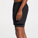 DSG Men’s 2-in-1 Agility Shorts Pure Black DAM13107