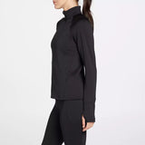 DSG Women's Run Grid 1/4 Zip Jacket Pure Black DAW24202