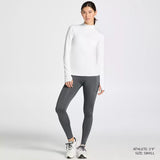 DSG Women's Cold Weather Compression Mock Neck Shirt Pure White - DAW24600