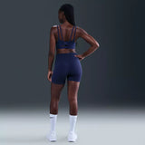 Nike Women’s Zenvy Strappy Light Support Padded Sports Bra Midnight Navy - DO6608HO23