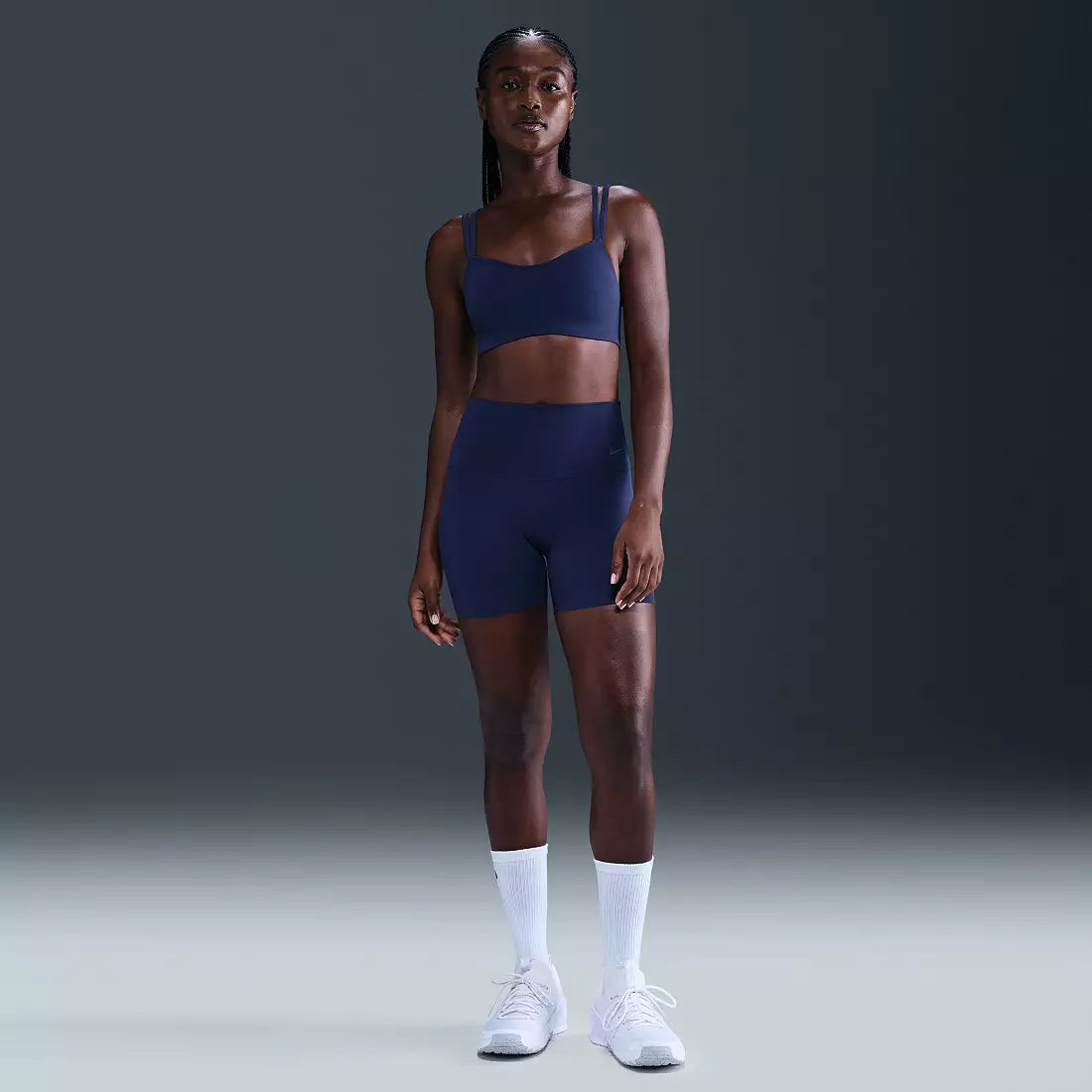 Nike Women’s Zenvy Strappy Light Support Padded Sports Bra Midnight Navy - DO6608HO23