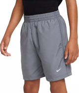 Nike Kids' Dri-FIT Multi Woven Shorts Grey/White DX5382