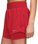 Nike One Women's Dri-FIT High-Waisted 3" 2-in-1 Shorts University Red DX6016SP25