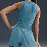 Nike One Women's Dri-FIT High-Waisted 3" 2-in-1 Shorts Smoke Blue DX6016SU25