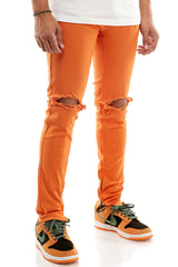 KNB3119 Orange | KDNK Skinny Stretch Jeans Men