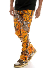 KNB3273 H.Camo Orange | KDNK Camo Skinny Stretch Jeans Men