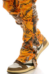 KNB3273 H.Camo Orange | KDNK Camo Skinny Stretch Jeans Men