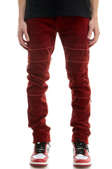 KNB3334 Burgundy | KDNK Skinny Stretch Jeans Men