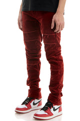 KNB3334 Burgundy | KDNK Skinny Stretch Jeans Men