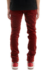 KNB3334 Burgundy | KDNK Skinny Stretch Jeans Men