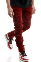 KNB3334 Burgundy | KDNK Skinny Stretch Jeans Men